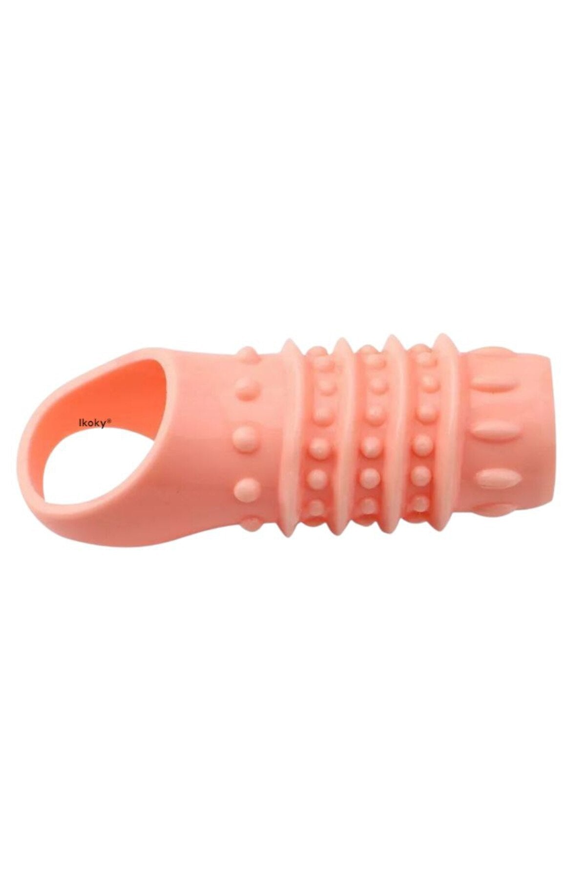 Tırtıklı G Noktası Uyarıcı Penis Kılıfı - Halka Kılıf - Ten Rengi - Spiral Tırtıklı Model