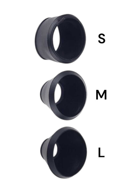 3 Adet Penis Pompası Başlığı - Yedek Silikon Lastik - S, M ve L - Orta Boy Men Powerup modeli için