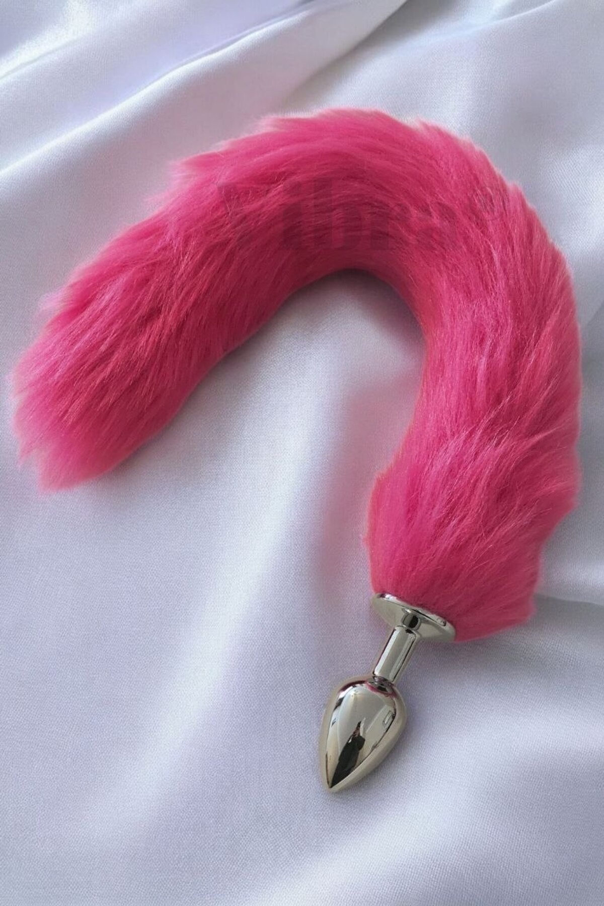 Tilki Kuyruklu Metal Anal Plug - 40 cm Kırmızı Peluş Kuyruğu | Paslanmaz Çelik Tıkaç