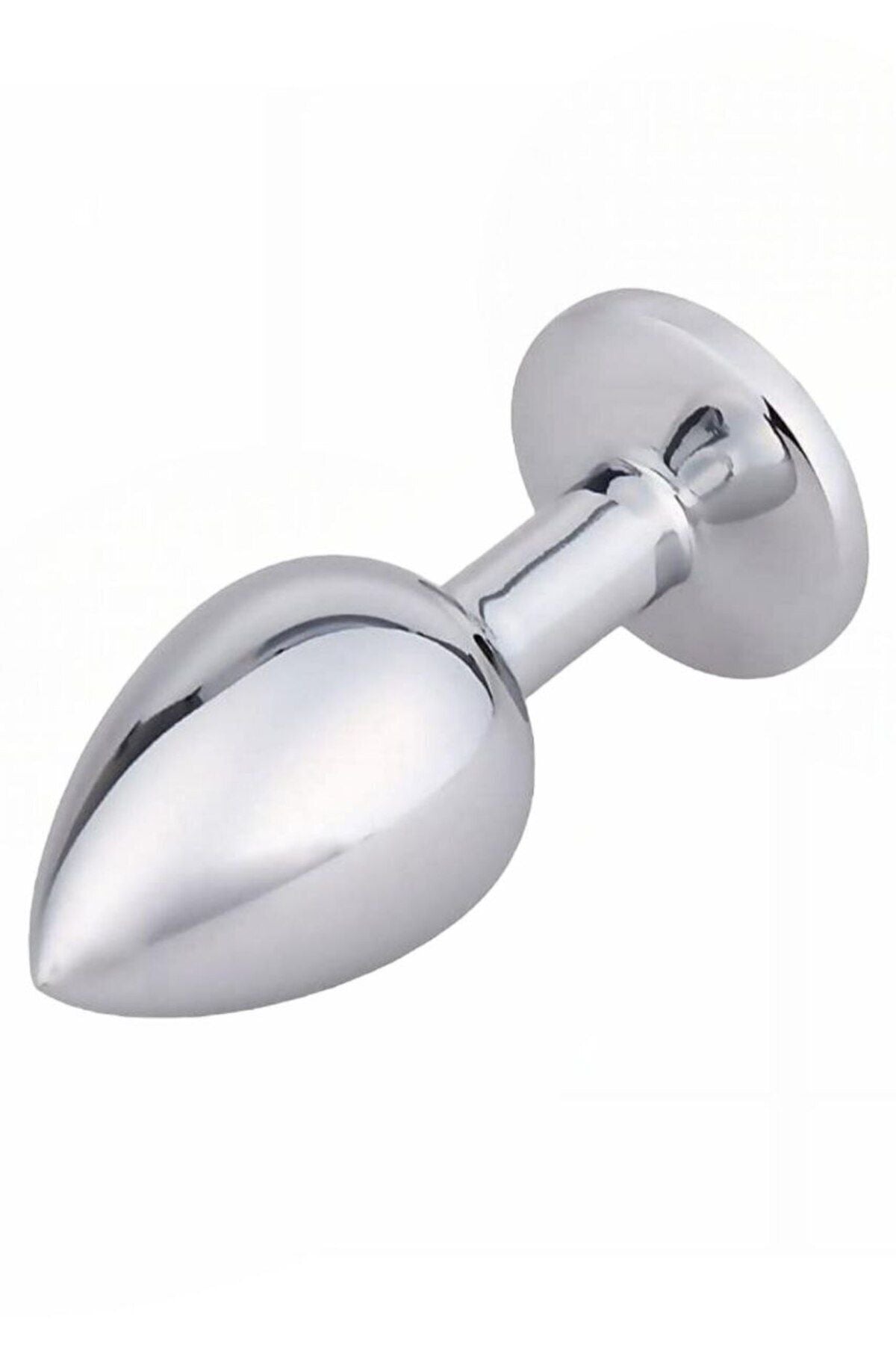 Metal Elmas Taşlı Anal Plug 7 Cm Tıkaç