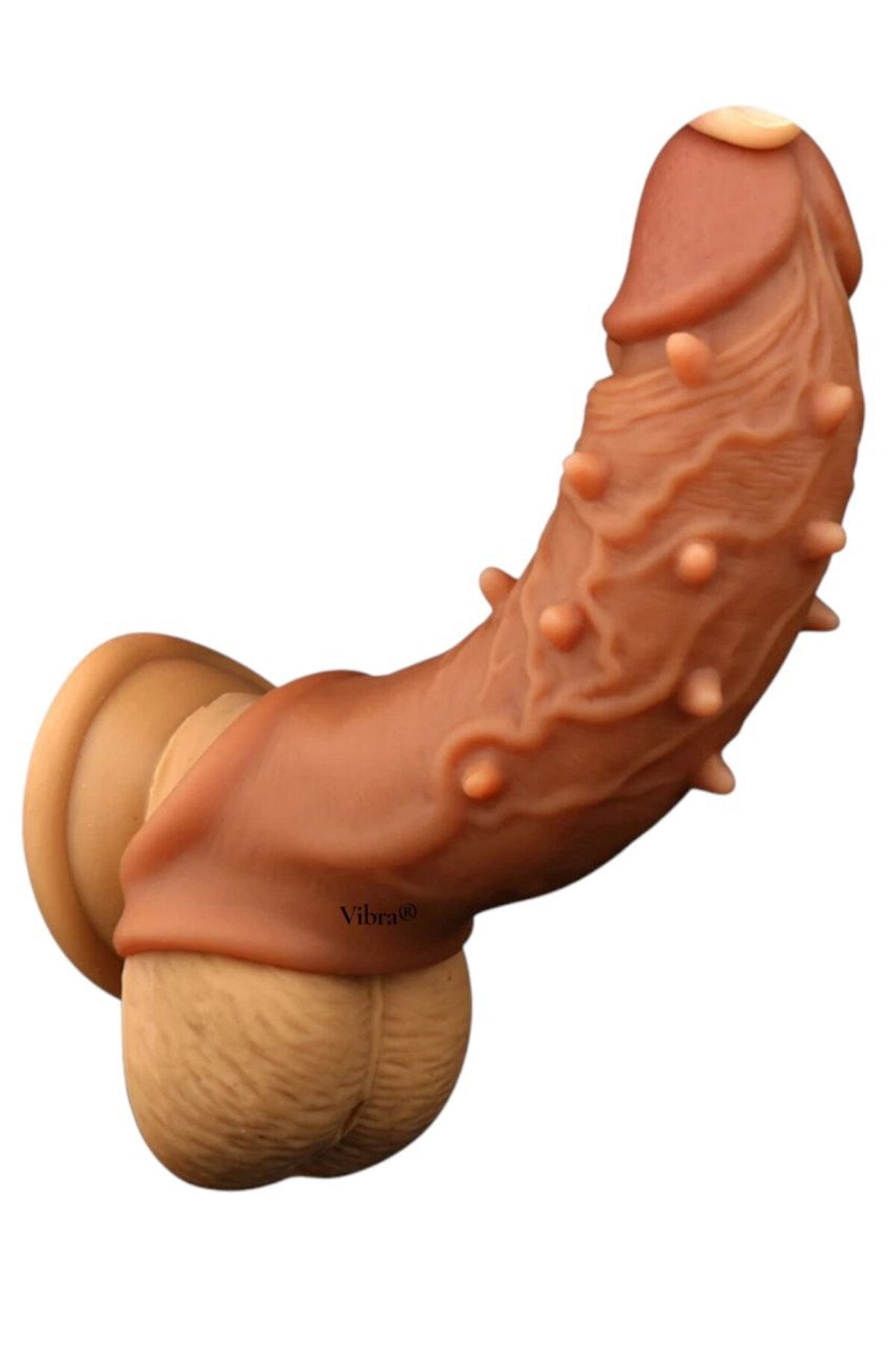 Tırtıklı Ultra Yumuşak Realistik Penis Kılıfı – Testis Tutacaklı Uzatmalı Kaymaz ve Esnek Yapı