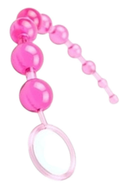 Anal Ve Vajinal 25 Cm Sıralı Jel Zevk Topları Boncuk Anal Plug Mor