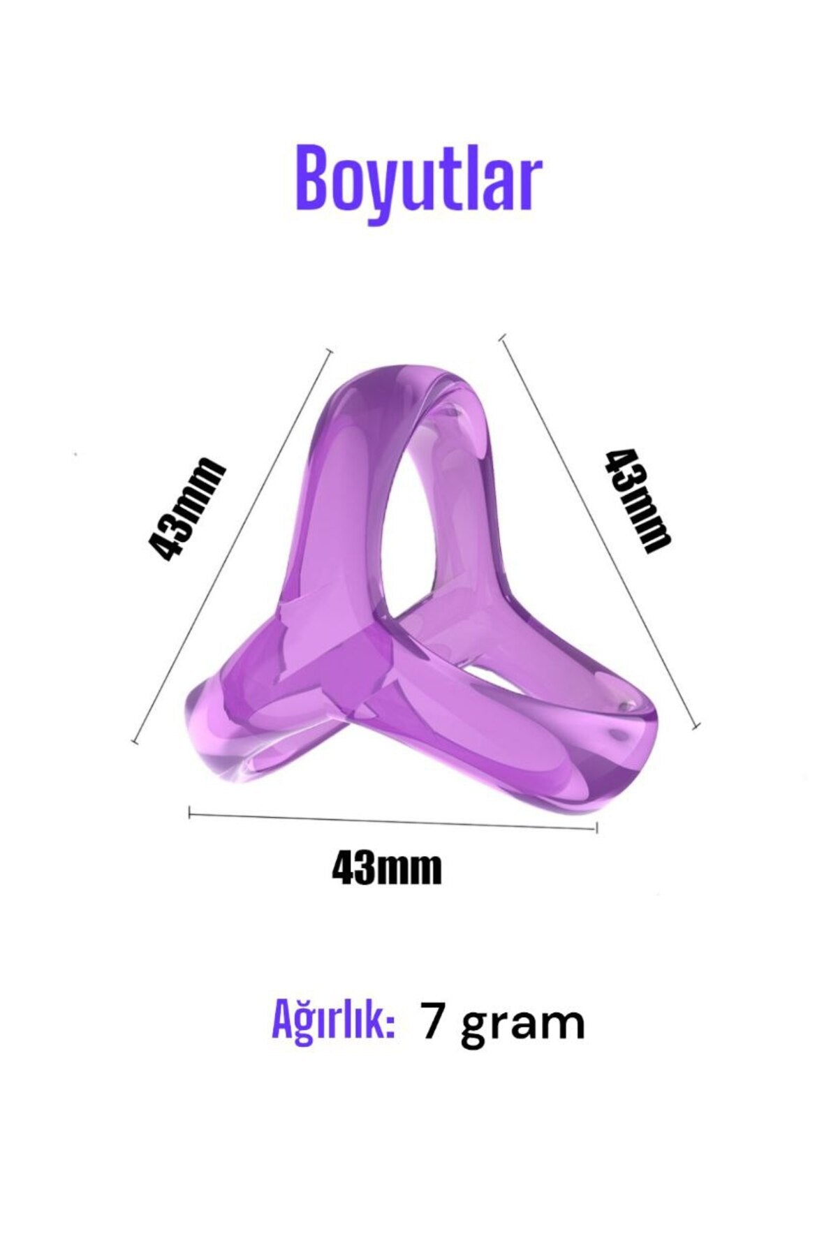 Silikon Cock Ring Testis Penis Halkası Yüzüğü - Mor Renk