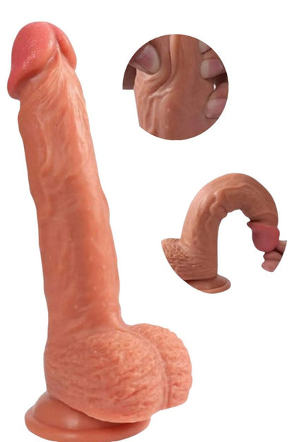 Gerçekçi Yapay Penis 20 Cm Vantuzlu Dildo Büyük ve Kalın