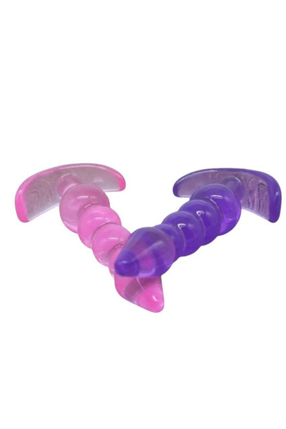 Anal Genişletici Boğumlu Yumuşak Esnek Jel Dokuda Plug - Pempe Tıkaç