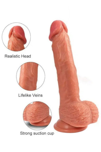 Gerçekçi Yapay Penis 20 Cm Vantuzlu Dildo Büyük ve Kalın