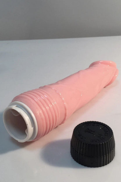 Titreşimli Dildo Ten Renk Jel Vibratör 20 cm