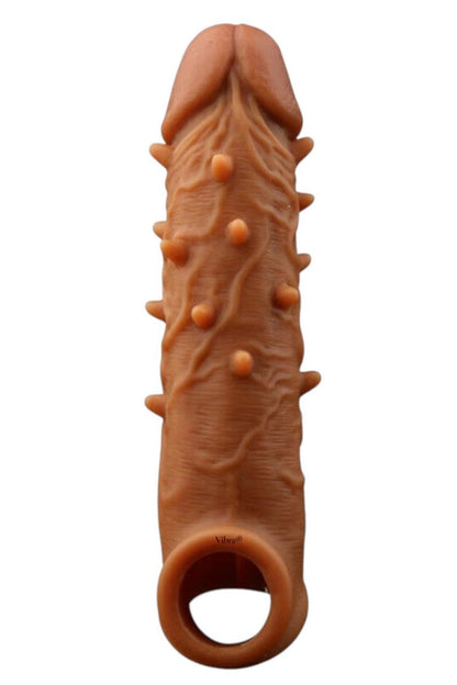 Tırtıklı Ultra Yumuşak Realistik Penis Kılıfı – Testis Tutacaklı Uzatmalı Kaymaz ve Esnek Yapı