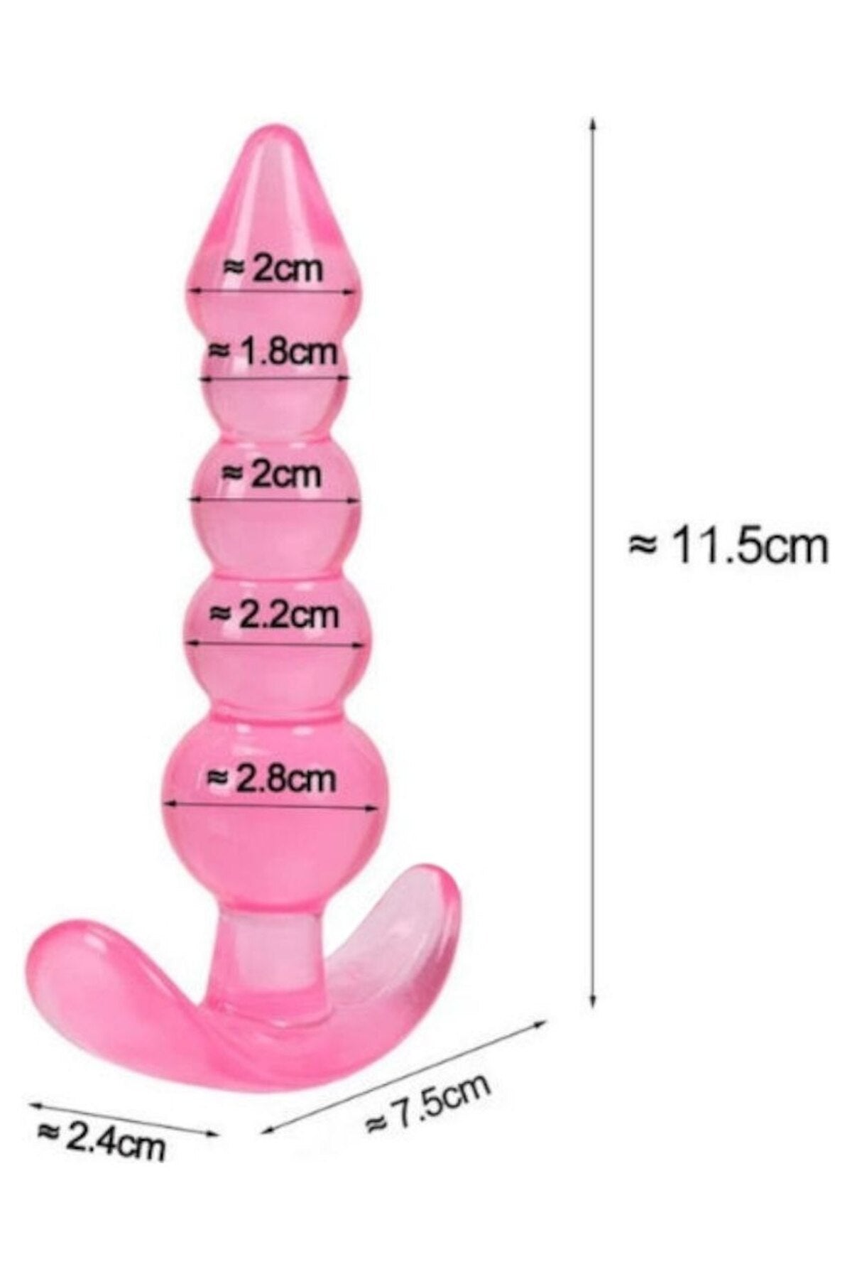 Anal Genişletici Boğumlu Yumuşak Esnek Jel Dokuda Plug - Pempe Tıkaç