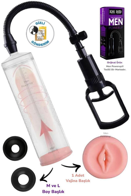 Büyük Boy Tetikli Vakum Penis Pompası - Ölçekli Pompa & Vajina Başlık Ve Iki Ebatlı Başlık