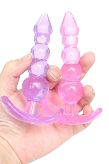 Anal Genişletici Boğumlu Yumuşak Esnek Jel Dokuda Plug - Pempe Tıkaç