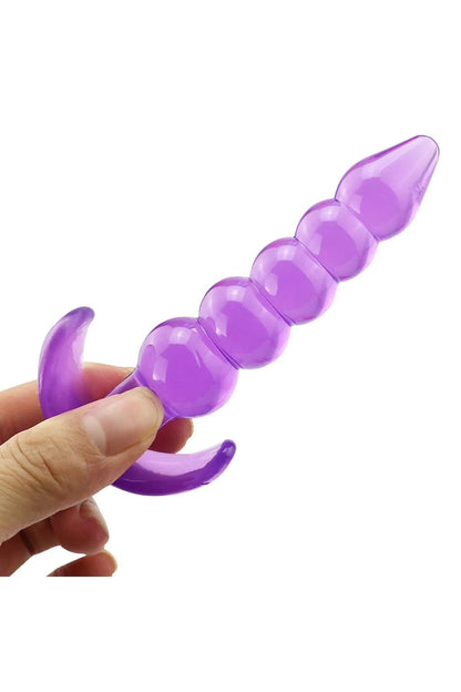 Anal Genişletici Boğumlu Yumuşak Esnek Jel Dokuda  Plug
