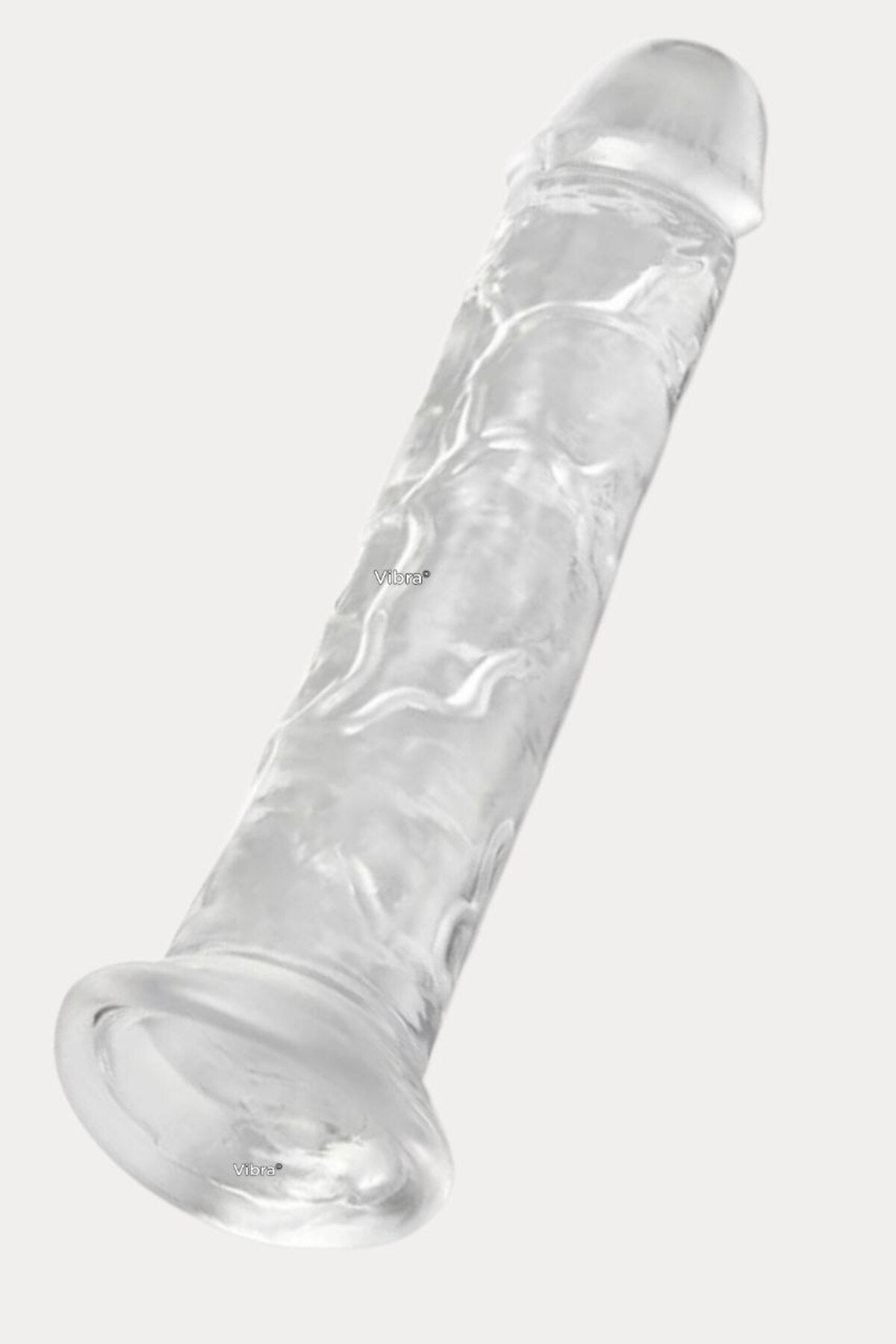 22 cm Şeffaf Esnek Jelly Dildo – 4,5 cm kalınlık - Güçlü Vantuzlu, Ekstra Kalın Yapay Penis