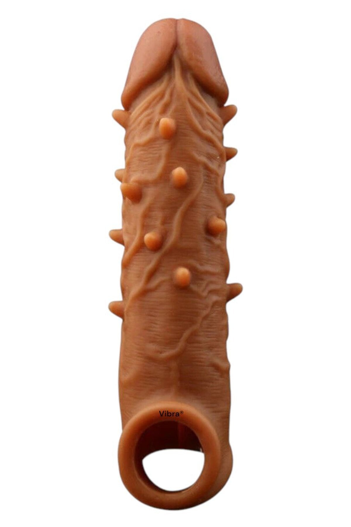 Tırtıklı Ultra Yumuşak Realistik Penis Kılıfı – Testis Tutacaklı Uzatmalı Kaymaz ve Esnek Yapı