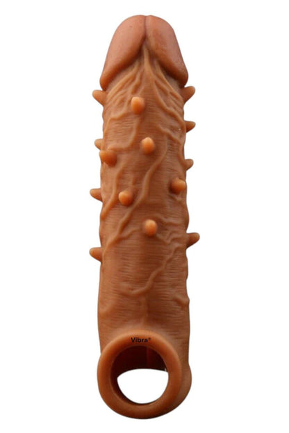 Tırtıklı Ultra Yumuşak Realistik Penis Kılıfı – Testis Tutacaklı Uzatmalı Kaymaz ve Esnek Yapı