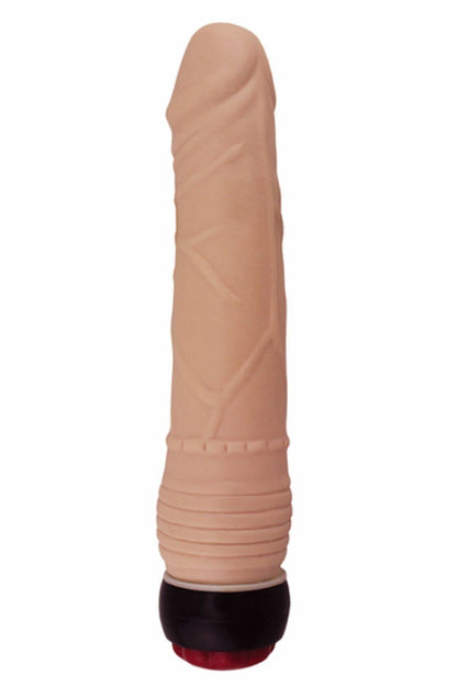Titreşimli Dildo Ten Renk Jel Vibratör 20 cm
