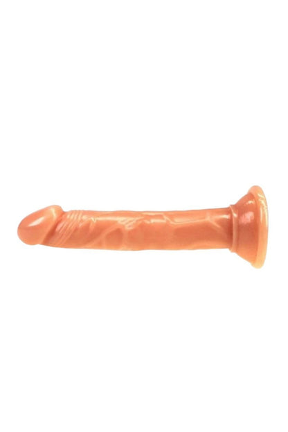 13 cm Portatif Vantuzlu Dildo - Damarlı, 2,3 cm Kalınlık, Taşınabilir ve Kutulu