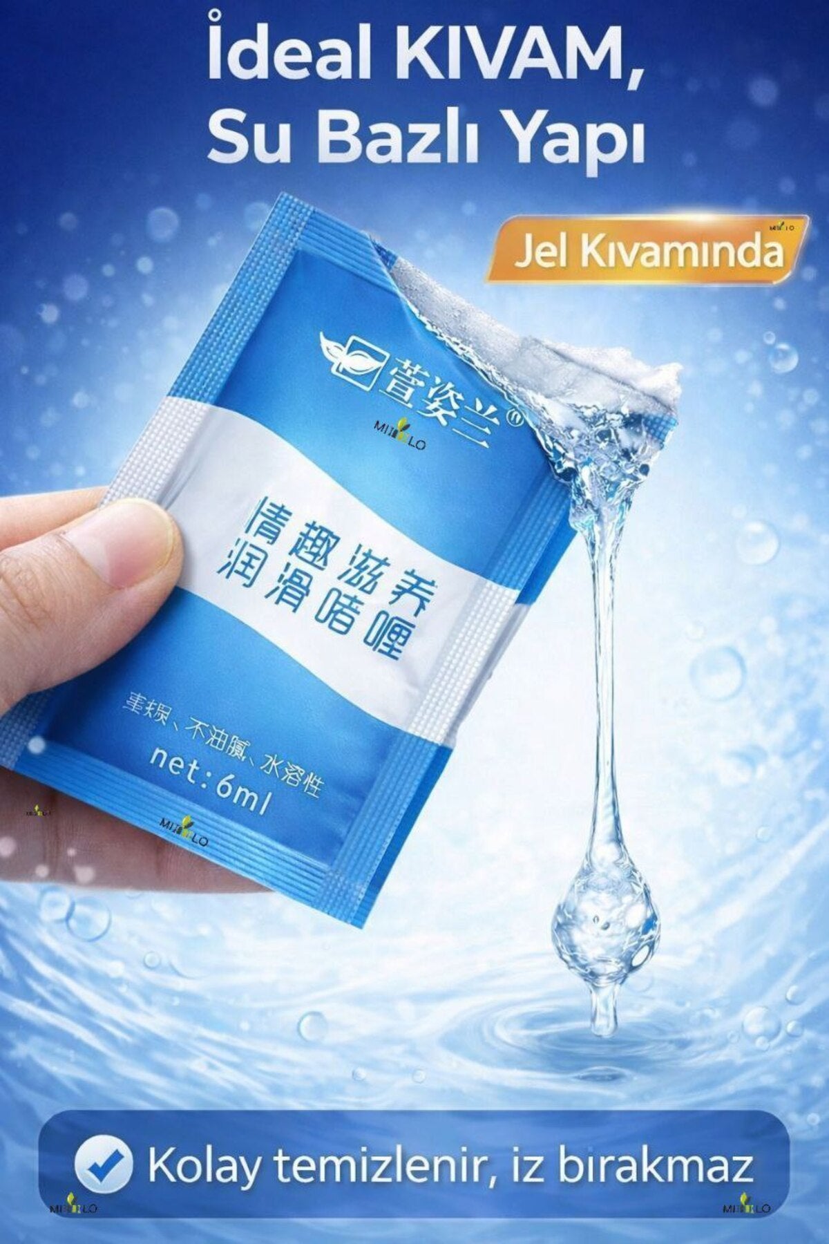 Su Bazlı Kayganlaştırıcı Jel 5 Adet | Gizli Paket | Renksiz Kokusuz | 6 ml