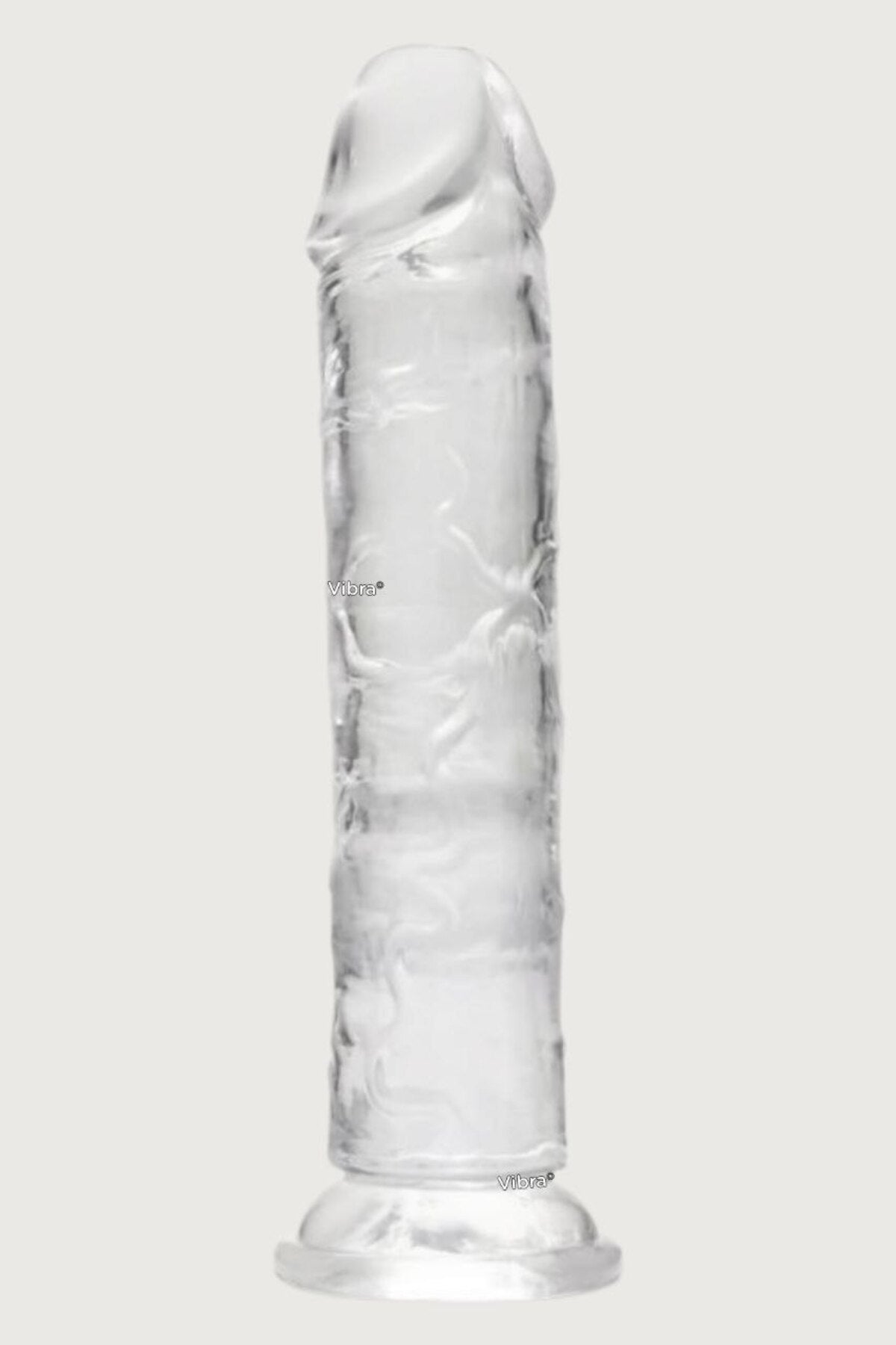 22 cm Şeffaf Esnek Jelly Dildo – 4,5 cm kalınlık - Güçlü Vantuzlu, Ekstra Kalın Yapay Penis