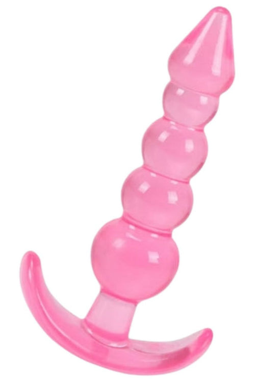 Anal Genişletici Boğumlu Yumuşak Esnek Jel Dokuda Plug - Pempe Tıkaç