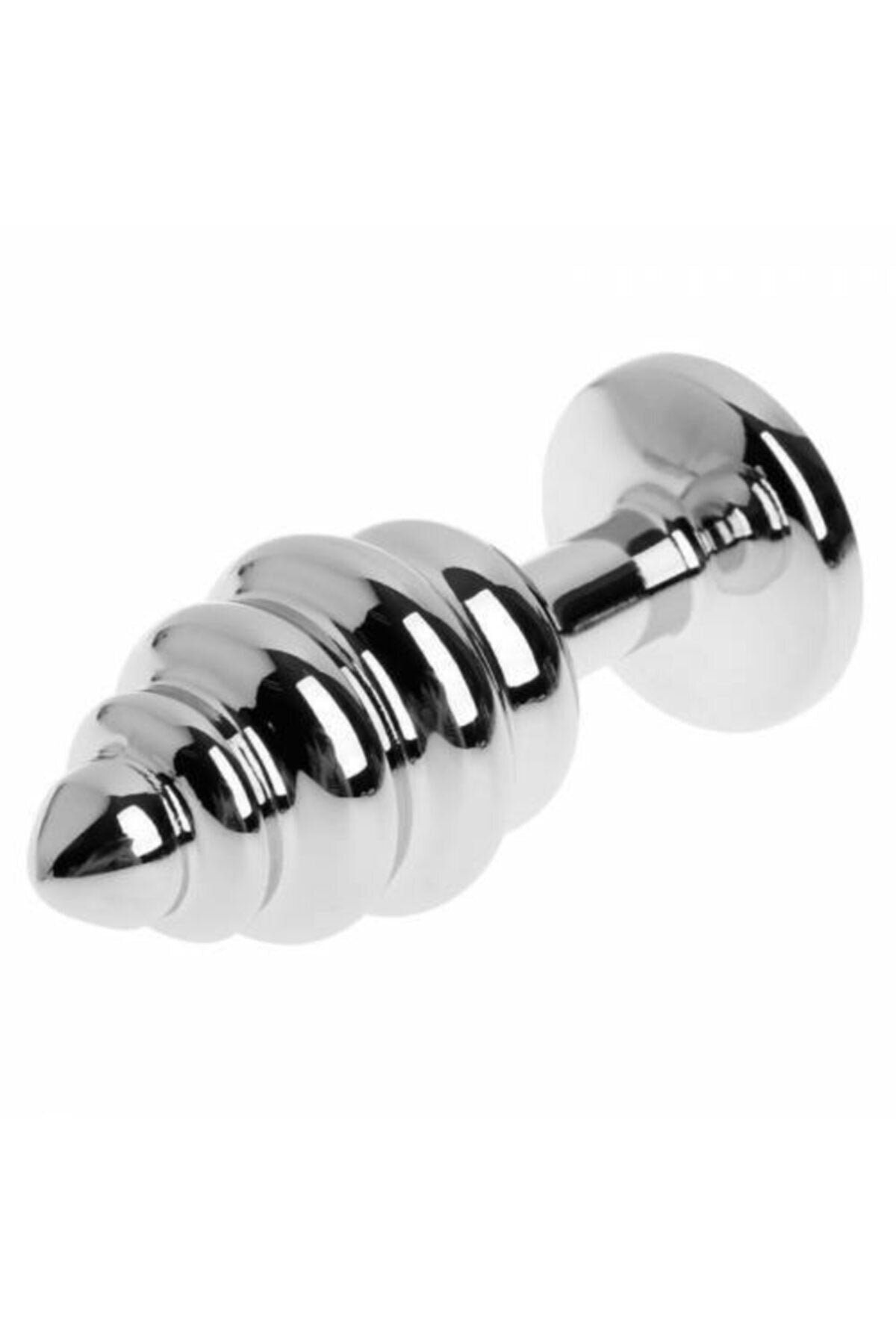 Krom Kaplama Metal Anal Plug Elmas Taşlı Tıkaç ve Saklama Kılıfı